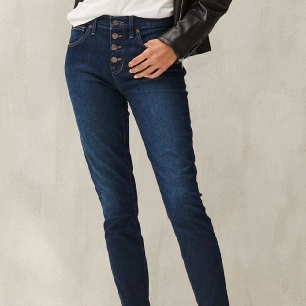 Lucky Brand Mid Rise Ava Skinny Jean 12/31L Soft Clover Button Fly Never Worn